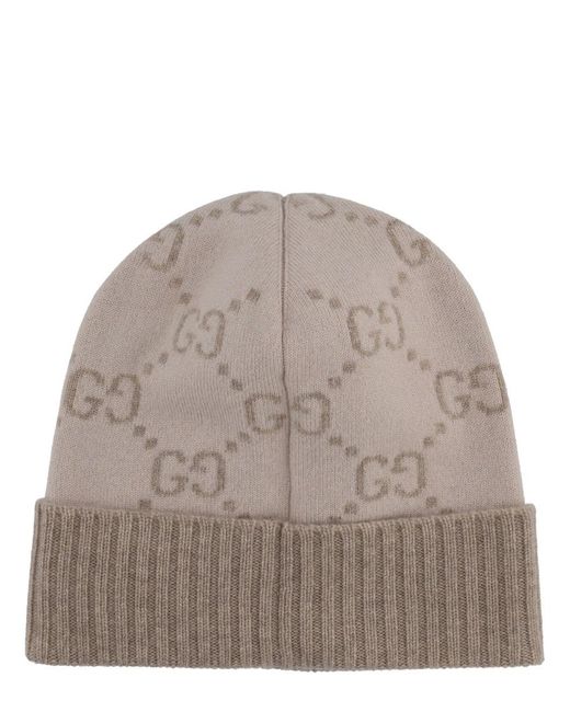 Gucci Gray Jacquard Gg Hat