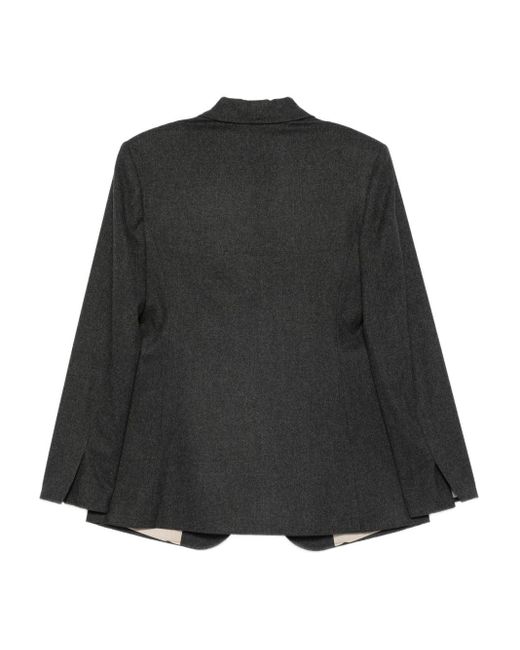 Alysi Black Flannel Single Breasted Jacket
