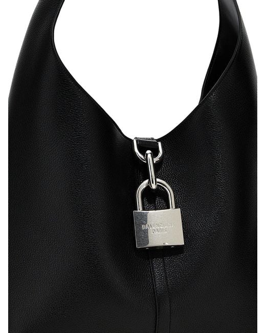 Balenciaga Black Hobo North-south Locker Shoulder Bags