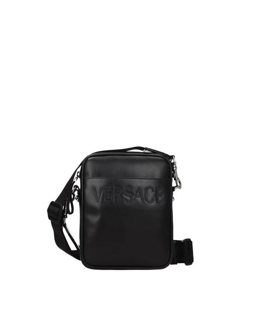 Versace Crossbody Bag Leather Black for Men Lyst