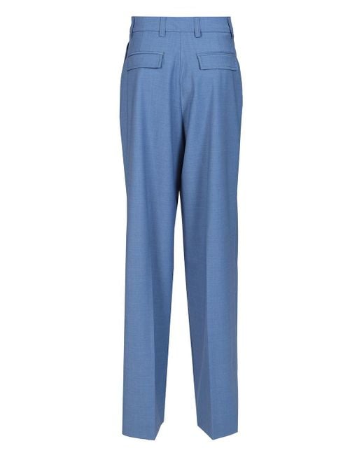 Thelatest Wide Trousers Light Blue