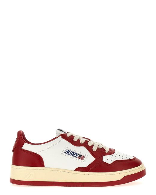 Autry Red 'Medalist' Sneakers
