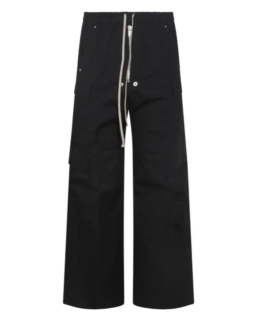 Rick Owens Black Relaxed-Fit Trousers With Cargo Pockets for men