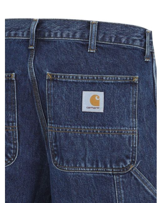 Carhartt Blue Short "Double Knee" for men