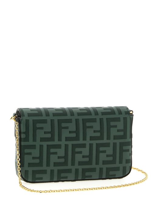 Fendi Green 'Ff Diamonds' Wallet On Chain