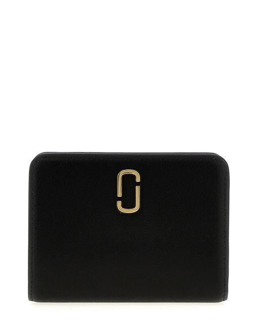 Marc Jacobs Black The J Marc Mini Compact Wallets, Card Holders