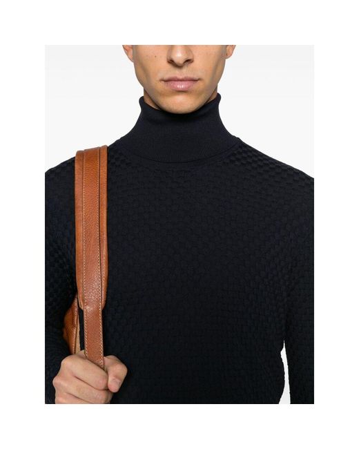 GOES BOTANICAL Blue Wool Sweaters for men