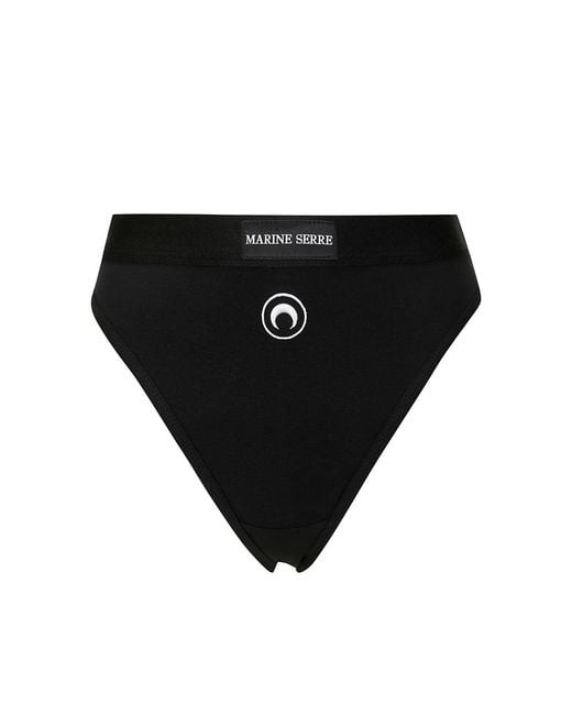 MARINE SERRE Black Underwears