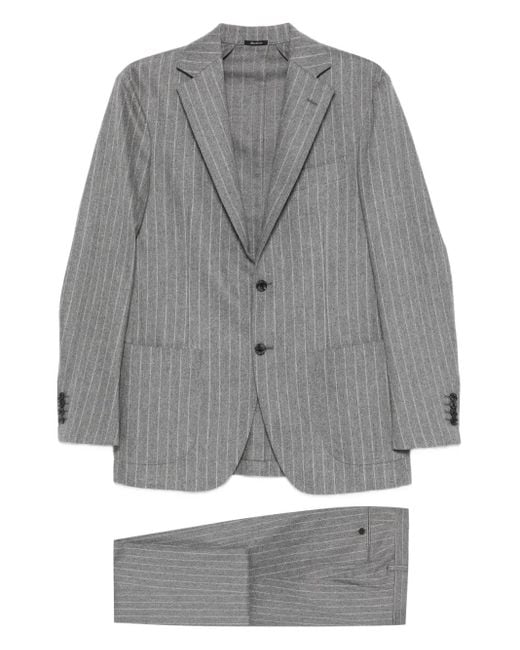 Sartorio Napoli Men's Gray Composé Jacket And Pants Suit