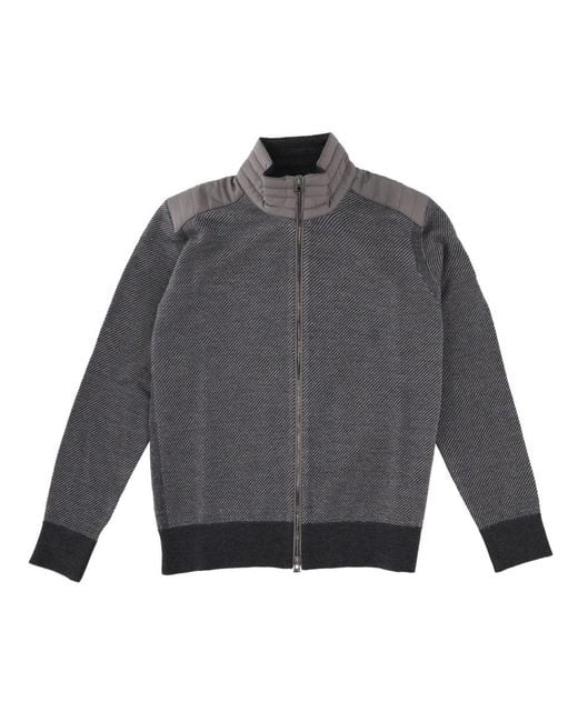 Belstaff Gray "Kelby" Cardigan With Zipper for men