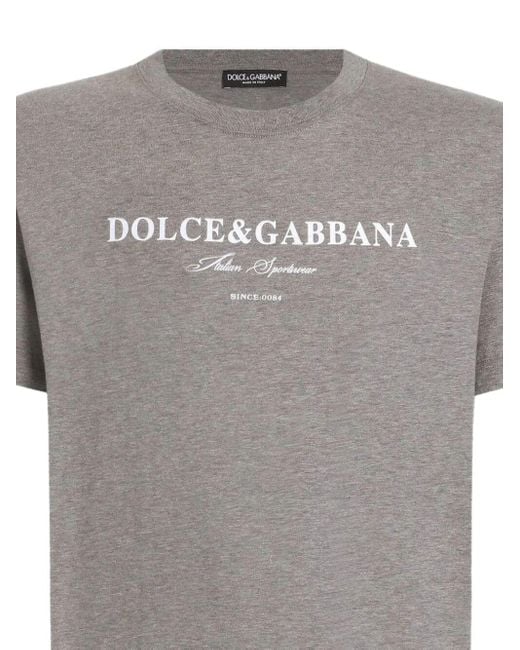Dolce & Gabbana Gray T-Shirts And Polos for men