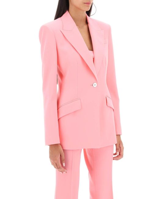 Versace Pink Single Breasted Medusa Jacket