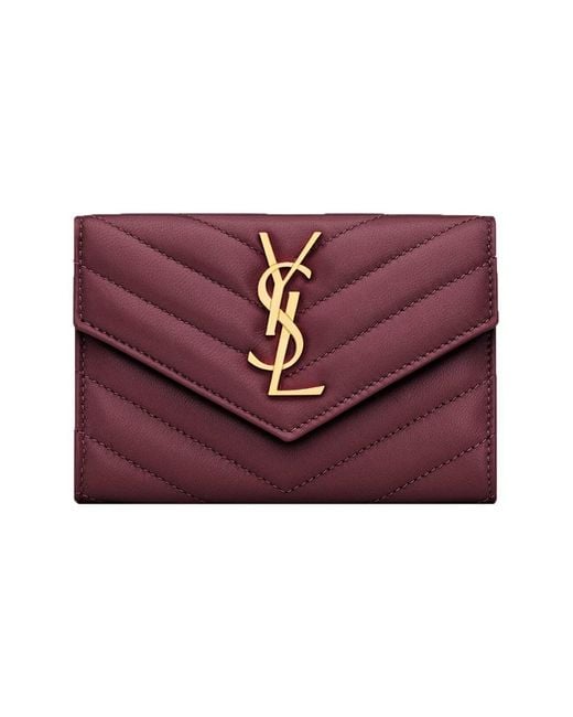 Saint Laurent Red "Cassandras" Wallet