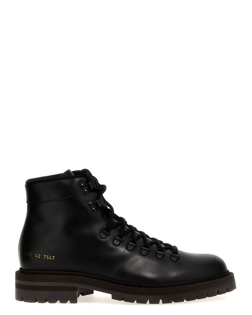 Common Projects Black Hiking Boots, Ankle Boots for men