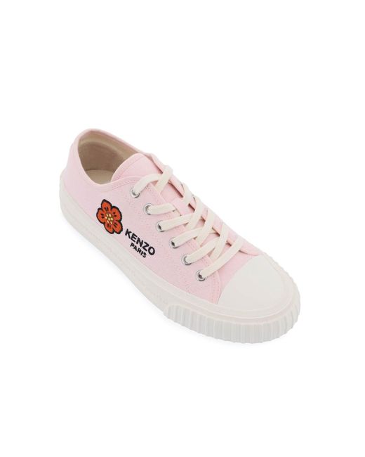 KENZO Pink Canvas School Sneakers