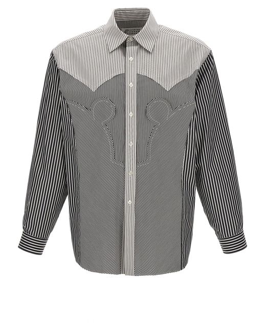 Striped Shirt Camicie Bianco/Nero di Maison Margiela in Gray da Uomo