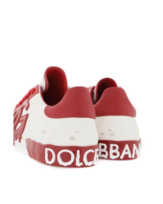 Dolce & Gabbana Red Vintage Portofino Sne for men