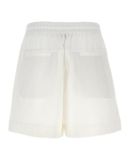 Brunello Cucinelli White 'Paneled Track' Shorts