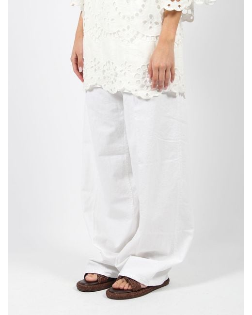 Bethany twill jeans di Haikure in White