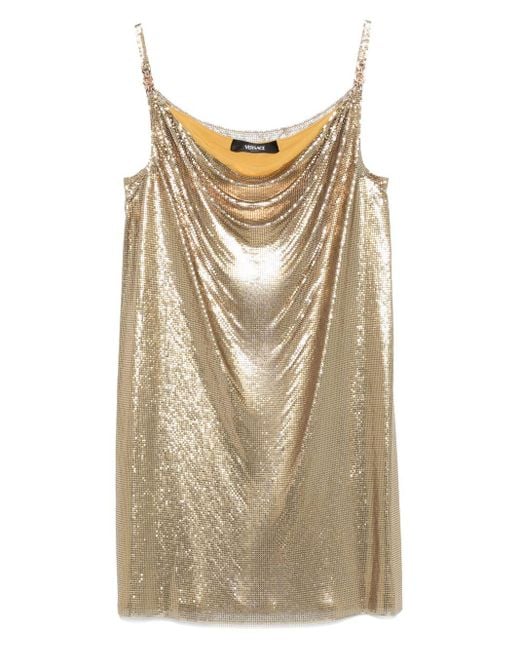 Versace Metallic Mini Cocktail Dress