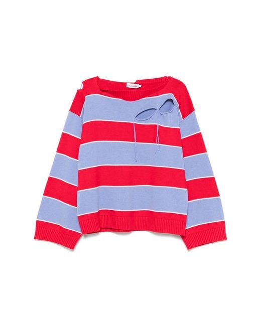 Charles Jeffrey Red Cotton Sweaters for men