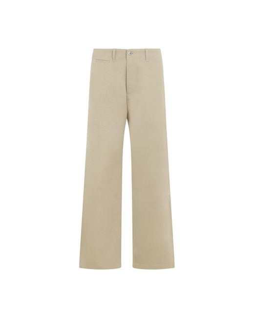 Hunter Cotton Trousers-Uomo di Burberry in Natural da Uomo