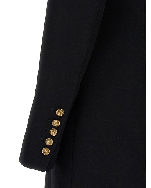 Balmain Black Button Dress