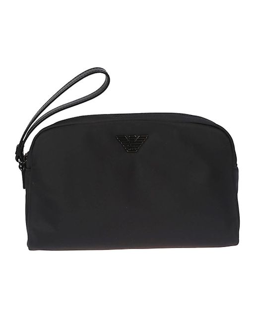 Emporio Armani Black Logo Nylon Beauty-Case for men