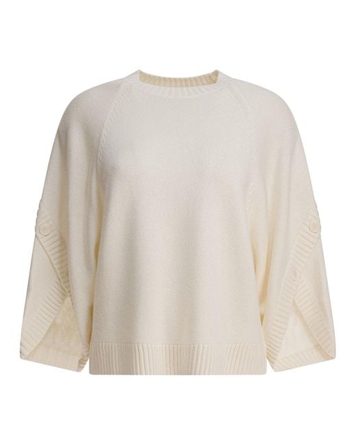 Max Mara Natural Wool And Cashmere Over Sweater