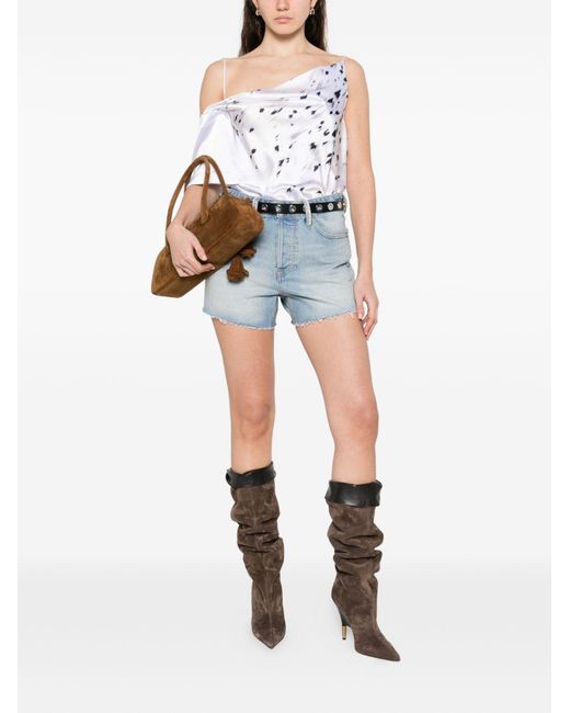 IRO White Venuzia Printed Top