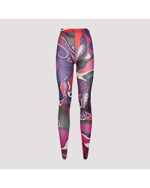 Emilio Pucci Red Tights & Stockings Multicolour
