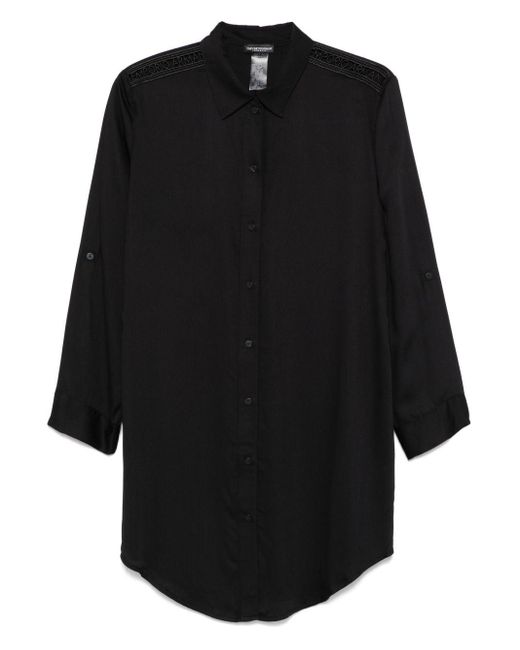 Emporio Armani Black Logo Beach Dress