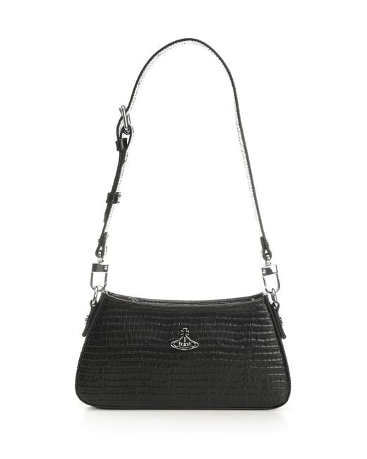 Vivienne Westwood Black Tasha Shoulder Phone Bag
