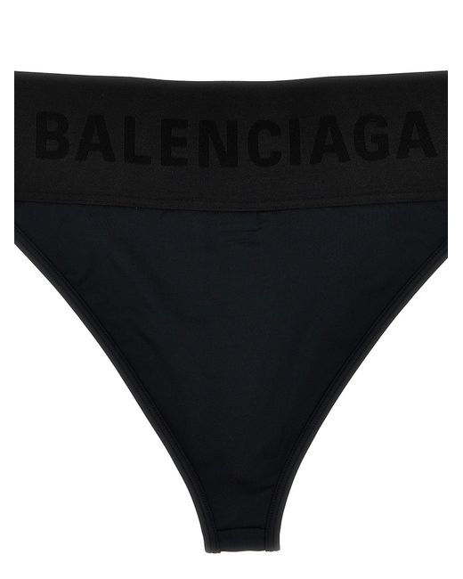 Slip elastico logo di Balenciaga in Black