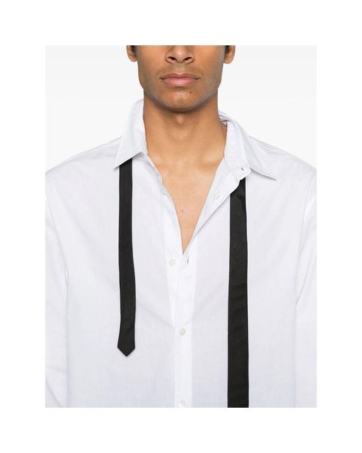 Ann Demeulemeester White Cotton Shirts for men