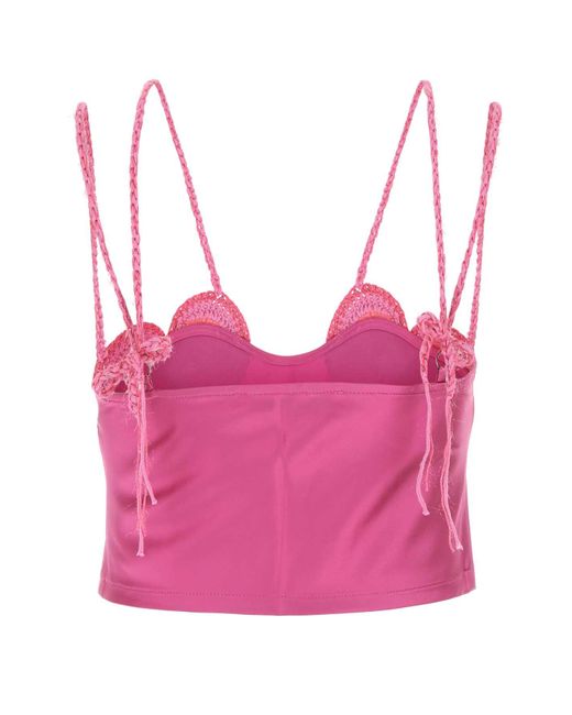 Marco Rambaldi Pink Fucsia Satin Top