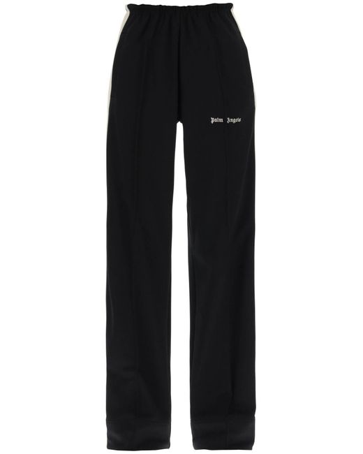 Palm Angels Black Track Pants With Contrast Bands