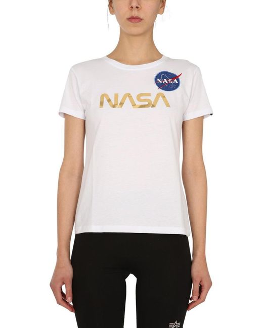 Alpha Industries White Nasa T-Shirt
