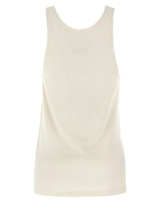 Maison Margiela White Viscose Cotton Tops