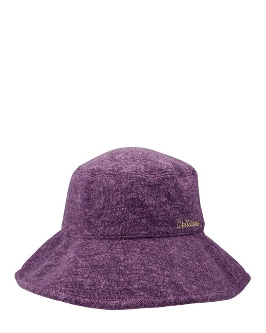 we11done Purple Logo Bucket Hat Hats