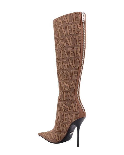 Stivali alti di Versace in Brown