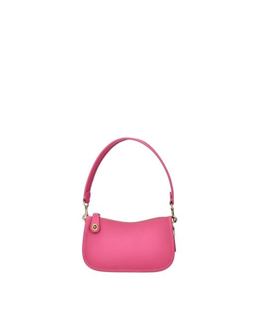 COACH Pink Handbags Leather Fuchsia Petunia