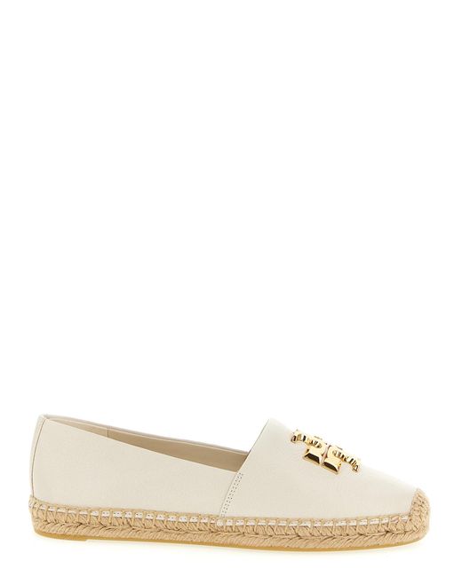 Eleanor Flat Shoes Bianco-Donna di Tory Burch in Natural