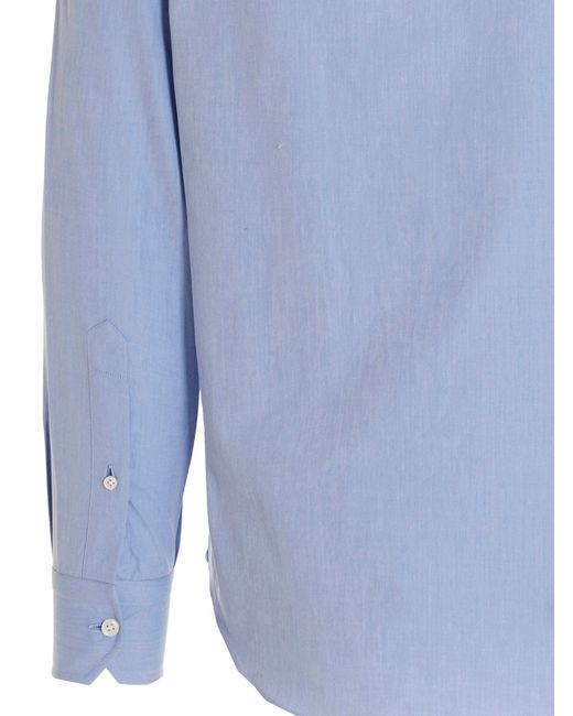 Salvatore Piccolo Blue Classic Collar Shirt for men