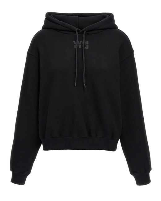 T By Alexander Wang Black Essential Terry Sweatshirt