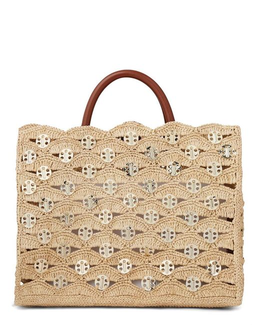 Rafia Bag.-Donna di Rabanne in Brown