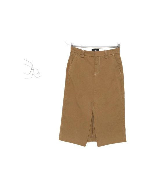 Gonne Cotone-Donna di 7 For All Mankind in Natural