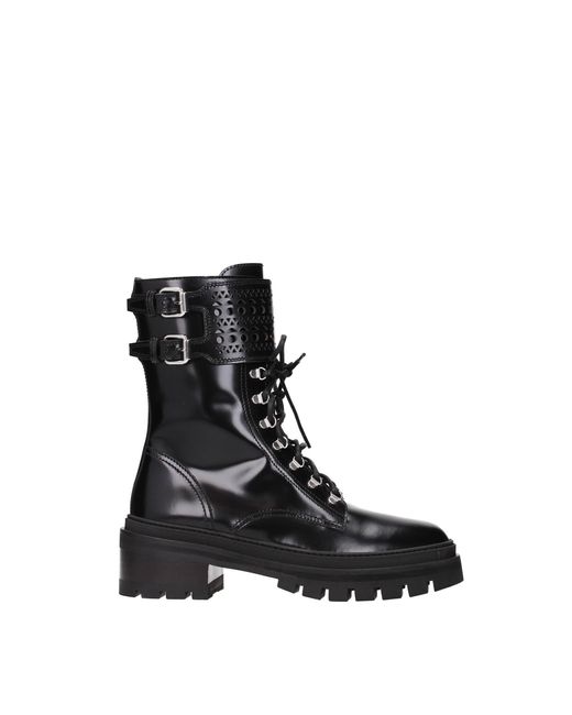 Alaïa Ankle Boots Leather Black