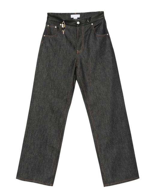 Stella McCartney Gray Jeans With Key Details Finished