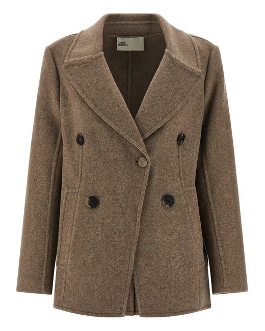 Tory Burch Green Wool Coat Coats And Trench Coats